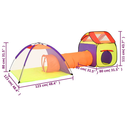 Tenda de brincar infantil 338x123x111 cm multicor