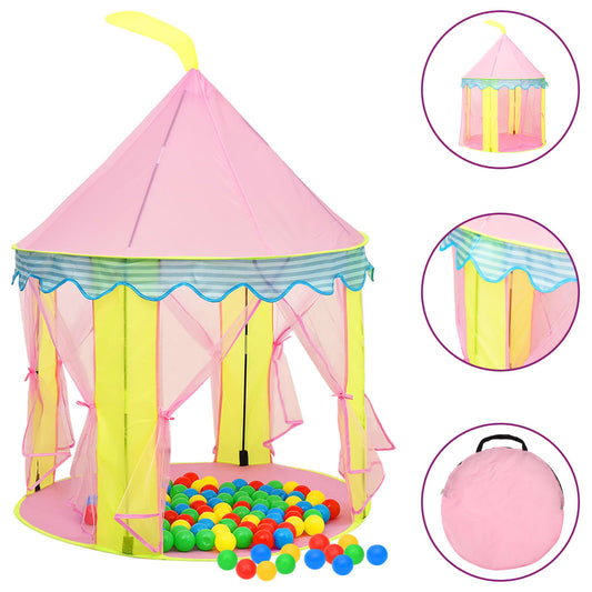 Tenda de brincar infantil 100x100x127 cm rosa