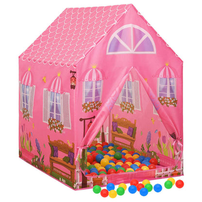 Tenda de brincar infantil 69x94x104 cm rosa