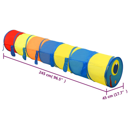 Túnel de brincar infantil 245 cm poliéster multicor