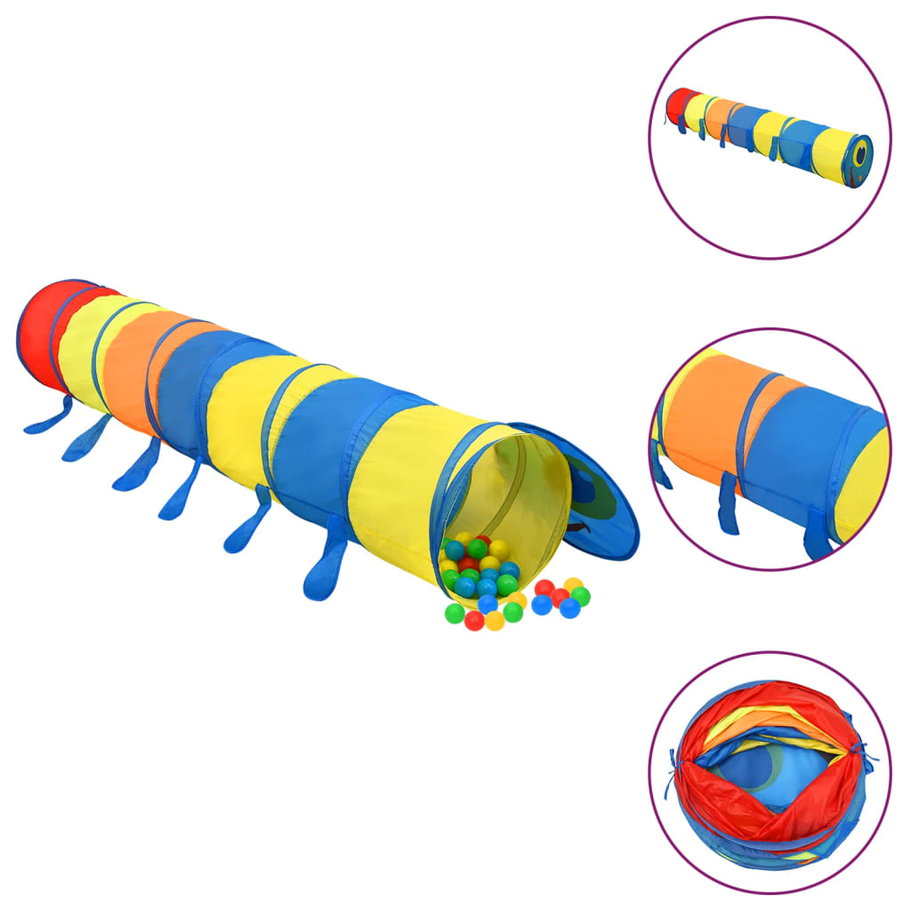 Túnel de brincar infantil 245 cm poliéster multicor