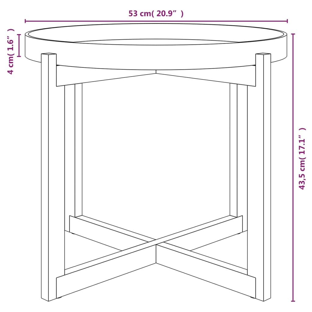 Mesa de Apoio Marcel em Pinho Maciço - Design Nórdico