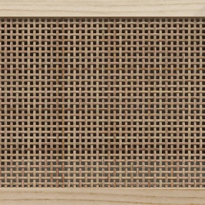 Móvel de TV 80x30x40 cm pinho maciço/vime natural castanho