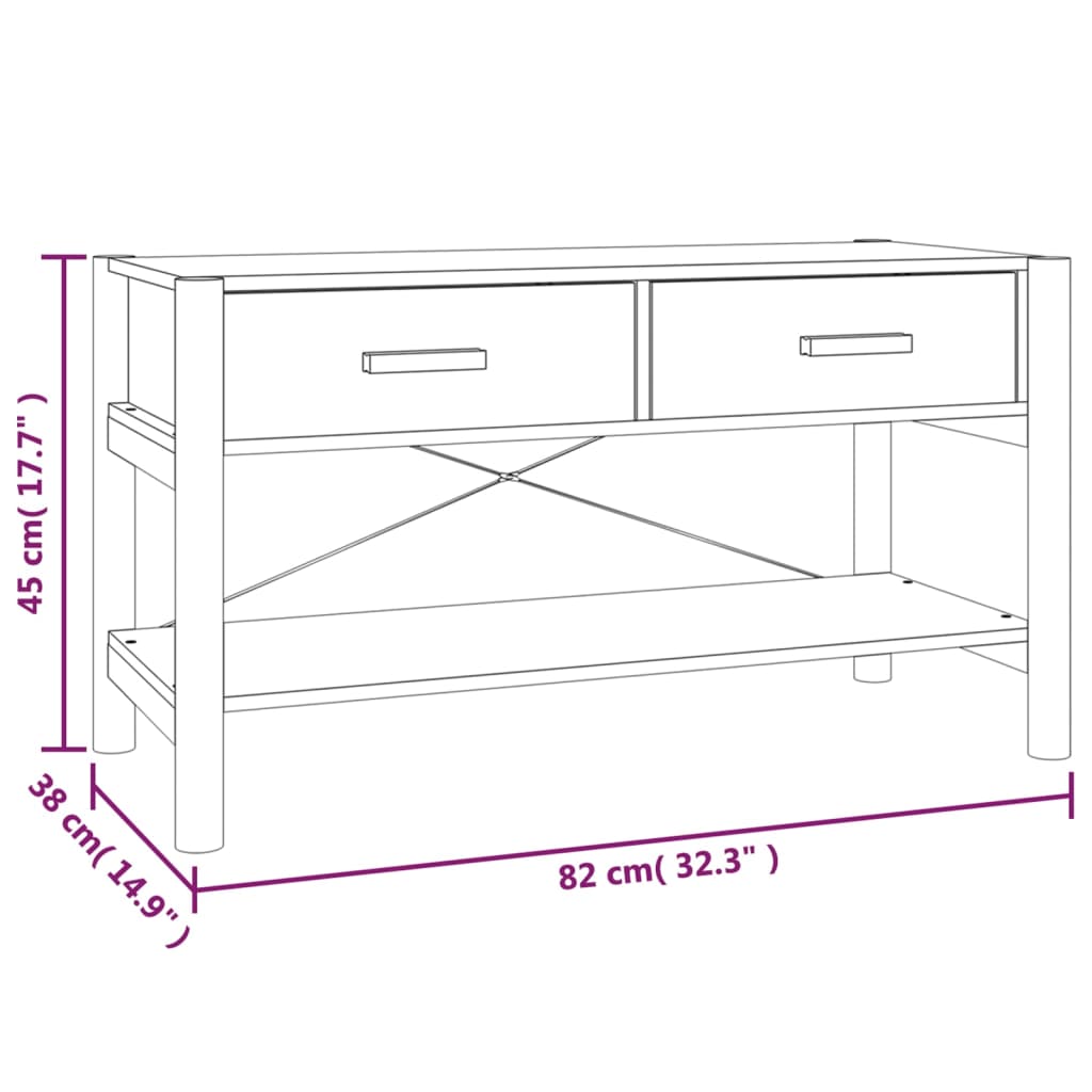 Móvel de TV 82x38x45 cm derivados de madeira branco