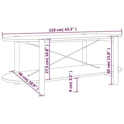 Mesa de centro 110x48x40 cm derivados de madeira branco