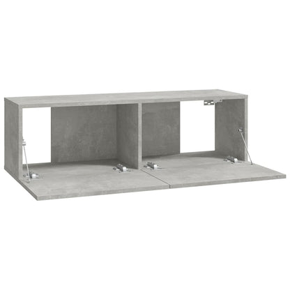 Móveis de TV para parede 4 pcs 100x30x30 cm cinza cimento