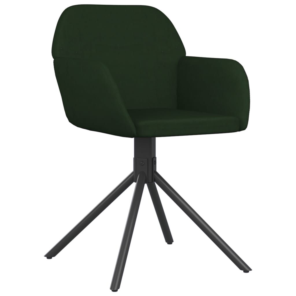 Cadeiras de jantar giratorias 2 pcs veludo verde-escuro