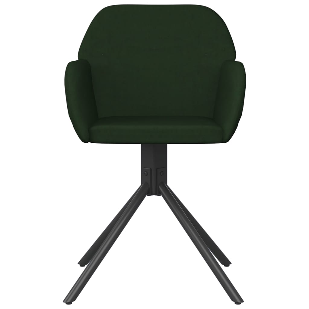 Cadeiras de jantar giratorias 2 pcs veludo verde-escuro