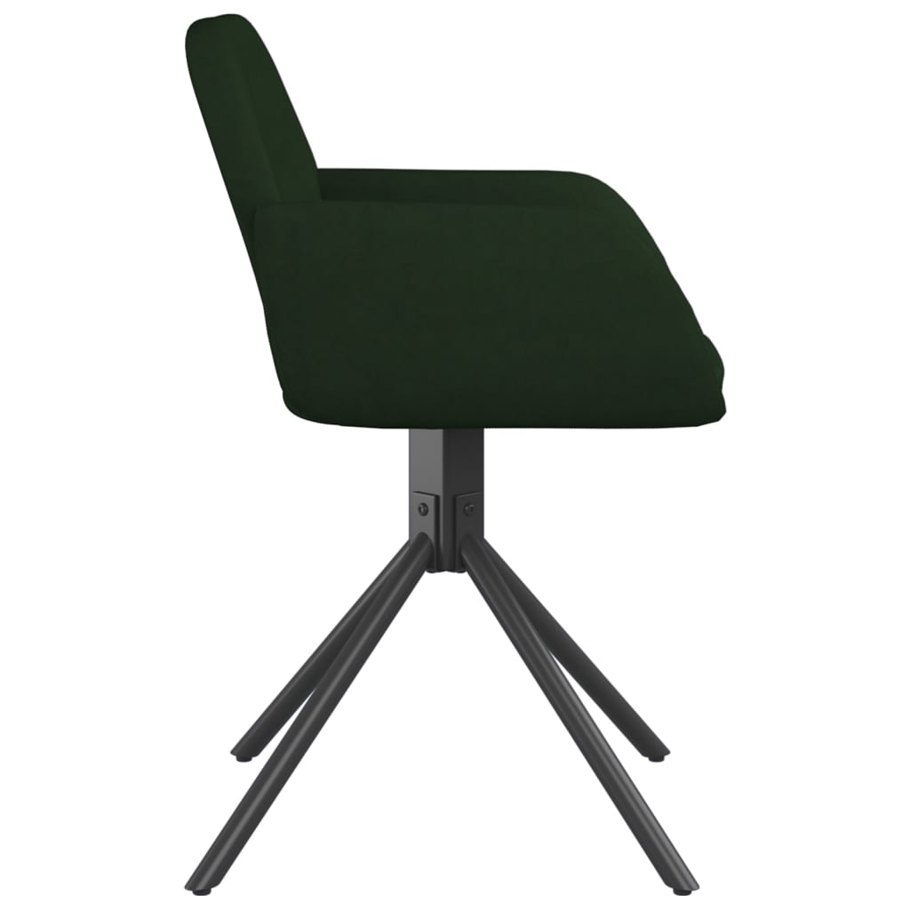 Cadeiras de jantar giratorias 2 pcs veludo verde-escuro