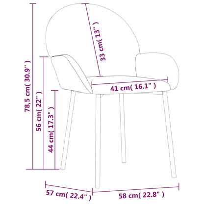 Cadeiras de jantar 2 pcs veludo cinzento-claro