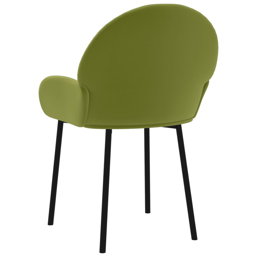 Cadeiras de jantar 2 pcs veludo verde-claro