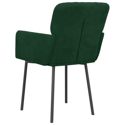 Cadeiras de jantar 2 pcs veludo verde-escuro