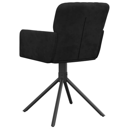 Cadeiras de jantar giratórias 2 pcs veludo preto