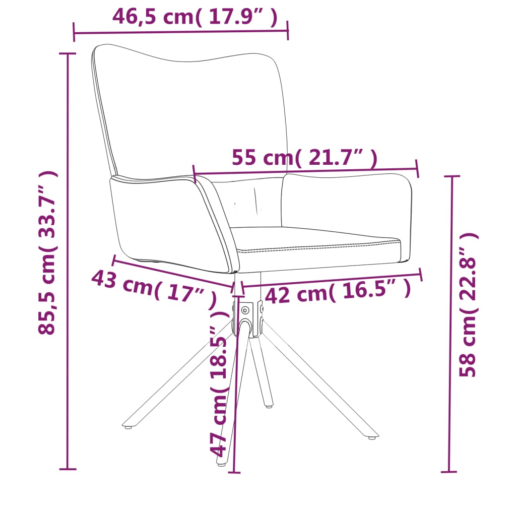 Conjunto de 2 Cadeiras Fabian Giratórias em Veludo - Rosa - Design Moderno