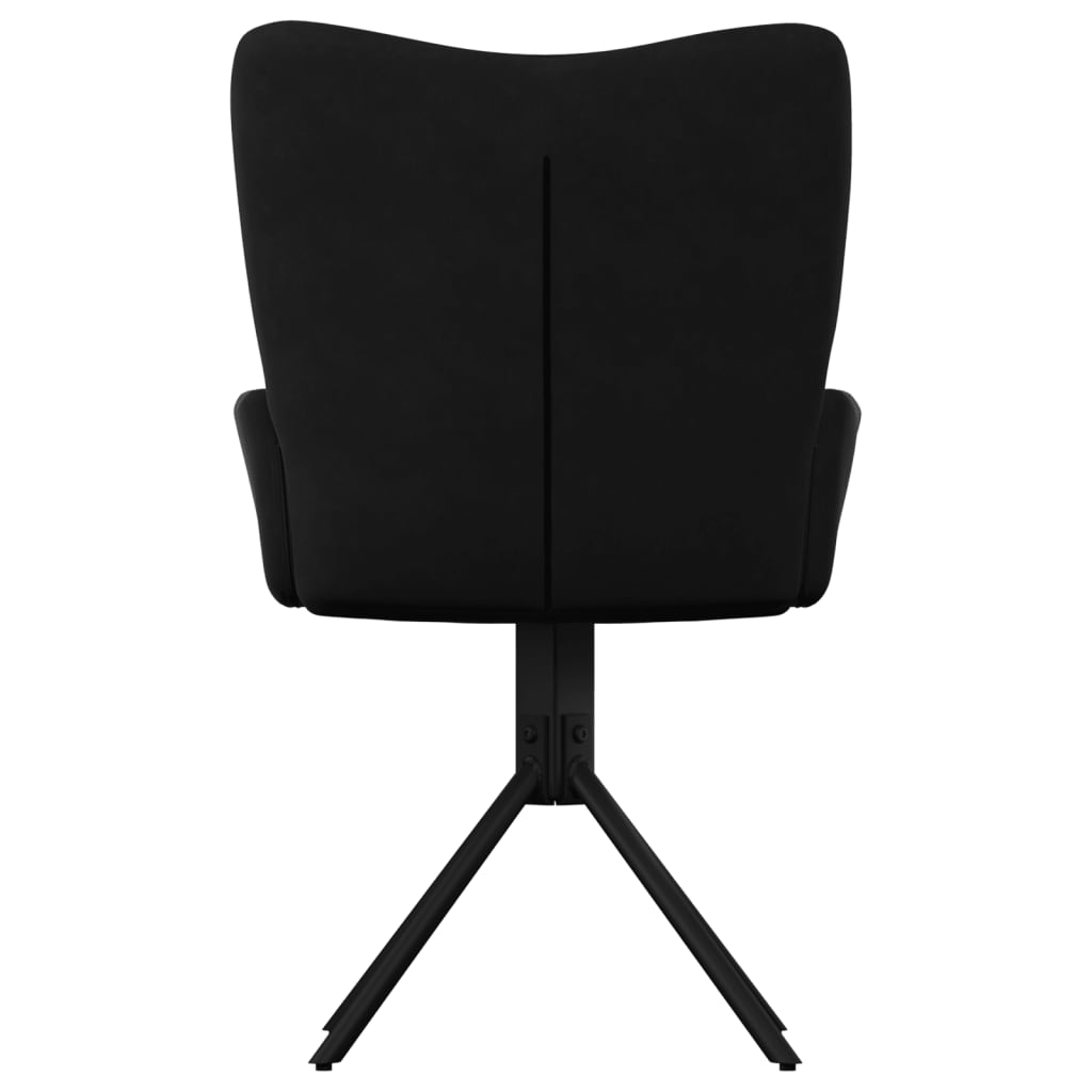 Cadeiras de jantar giratórias 2 pcs veludo preto