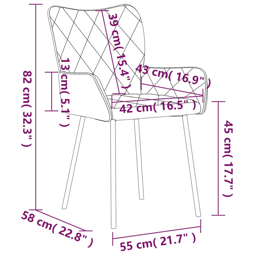 Cadeiras de jantar 2 pcs tecido cinzento-claro