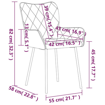 Cadeiras de jantar 2 pcs tecido cinzento-acastanhado