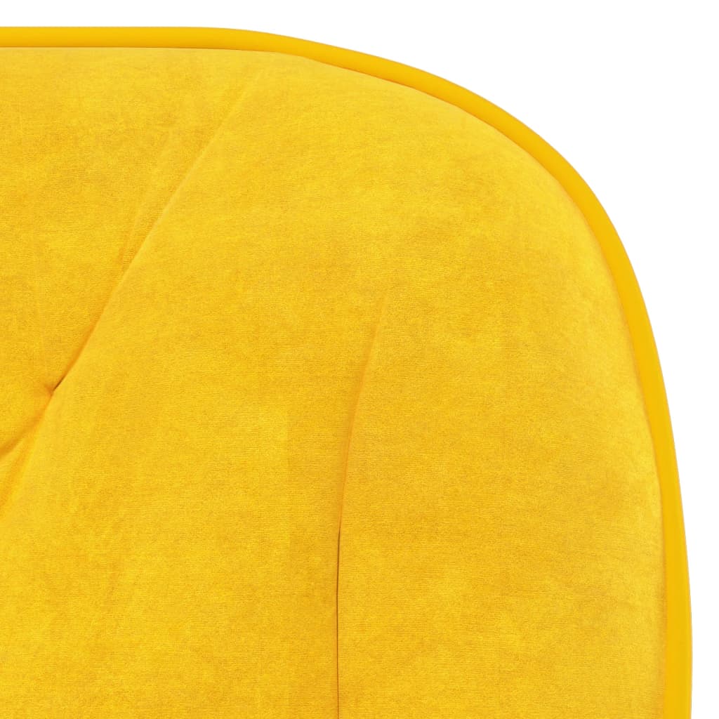 Cadeiras de jantar 2 pcs veludo amarelo