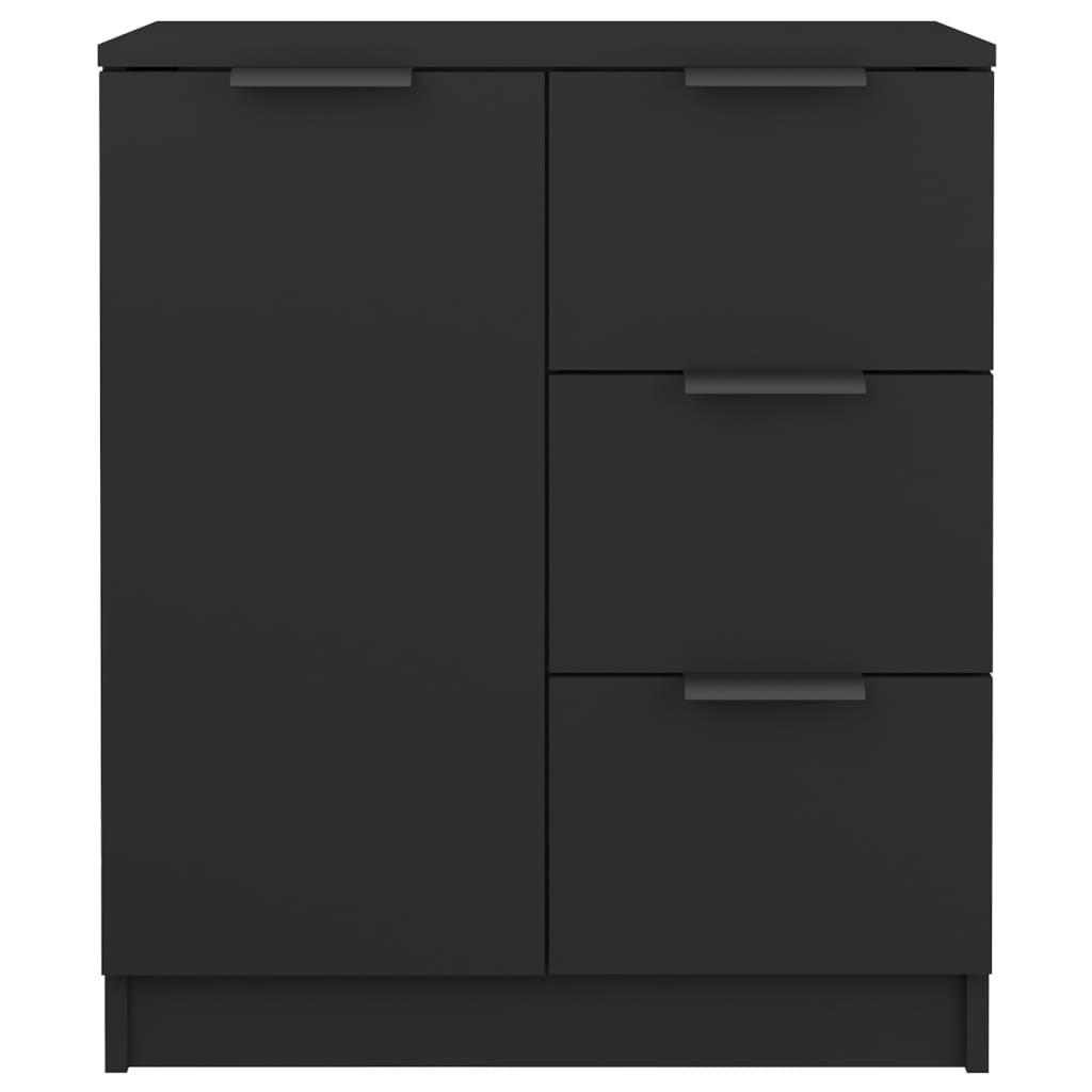 Aparadores 2 pcs 60x30x70 cm derivados de madeira preto