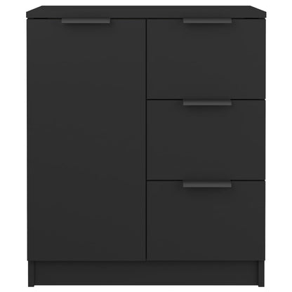 Aparadores 2 pcs 60x30x70 cm derivados de madeira preto