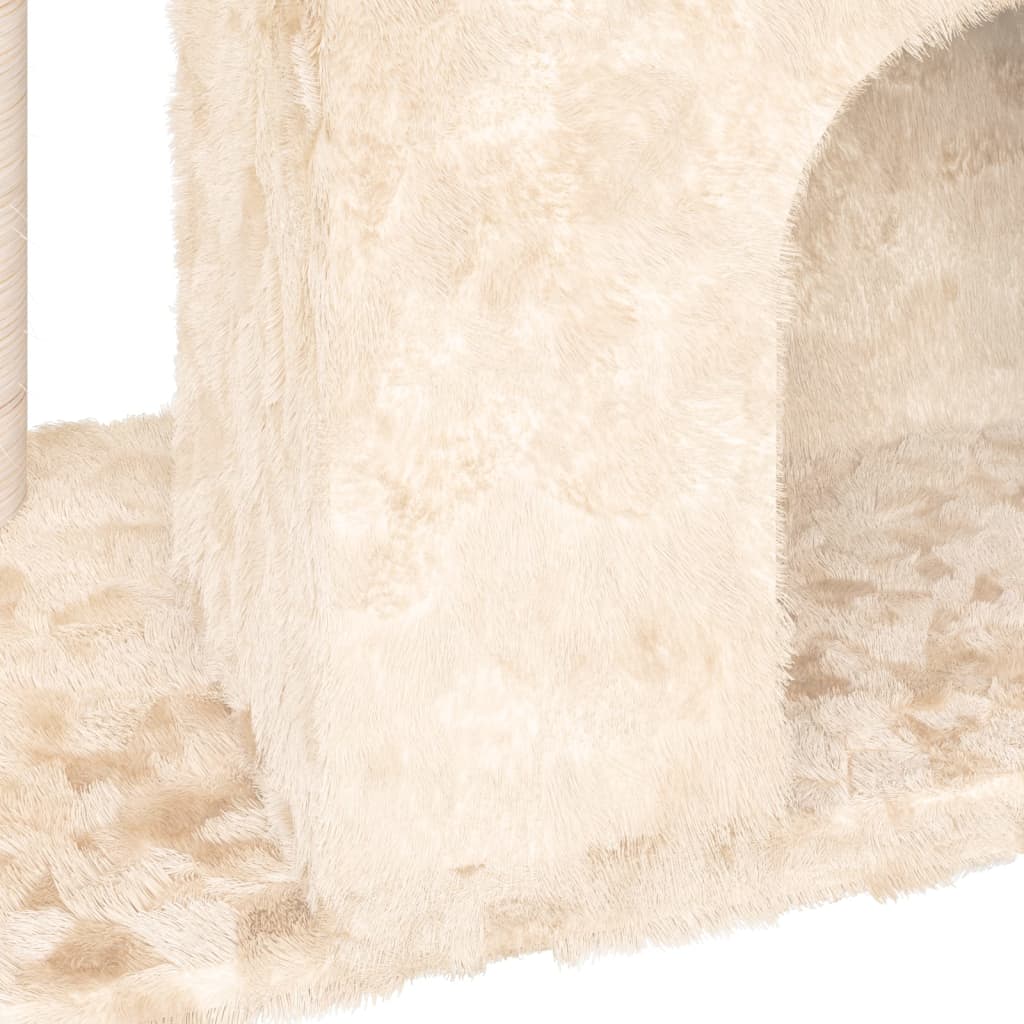 Árvore para gatos com poste arranhador sisal 51 cm cor creme