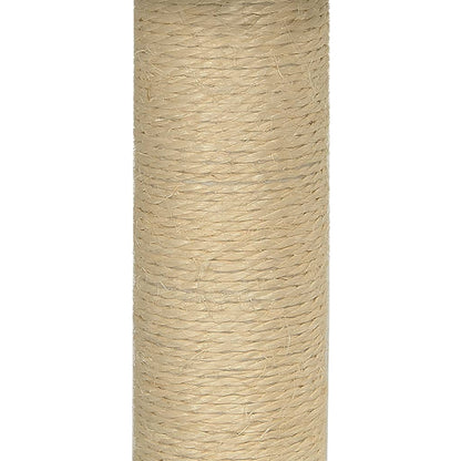 Árvore para gatos com poste arranhador sisal 74 cm cor creme