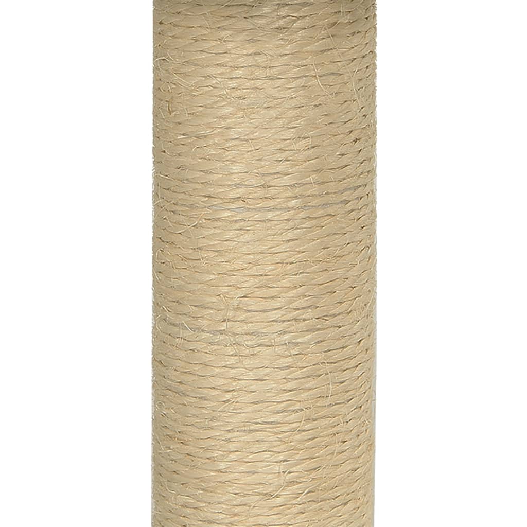 Árvore p/ gatos c/ poste arranhador sisal 74 cm cinzento-escuro