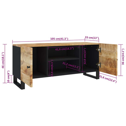 Móvel de TV 105x33x46 cm madeira de mangueira maciça