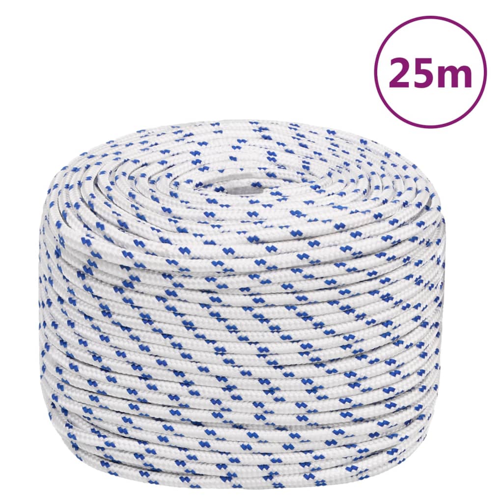 Corda de barco 6 mm 25 m polipropileno branco