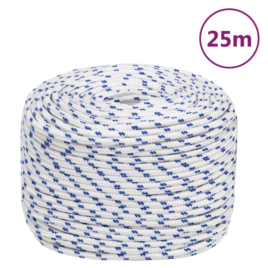 Corda de barco 10 mm 25 m polipropileno branco