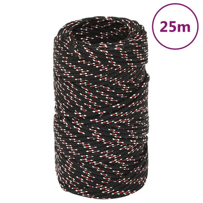 Corda de barco 2 mm 25 m polipropileno preto