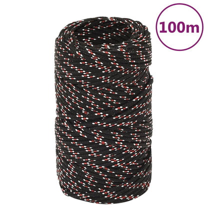 Corda de barco 2 mm 100 m polipropileno preto