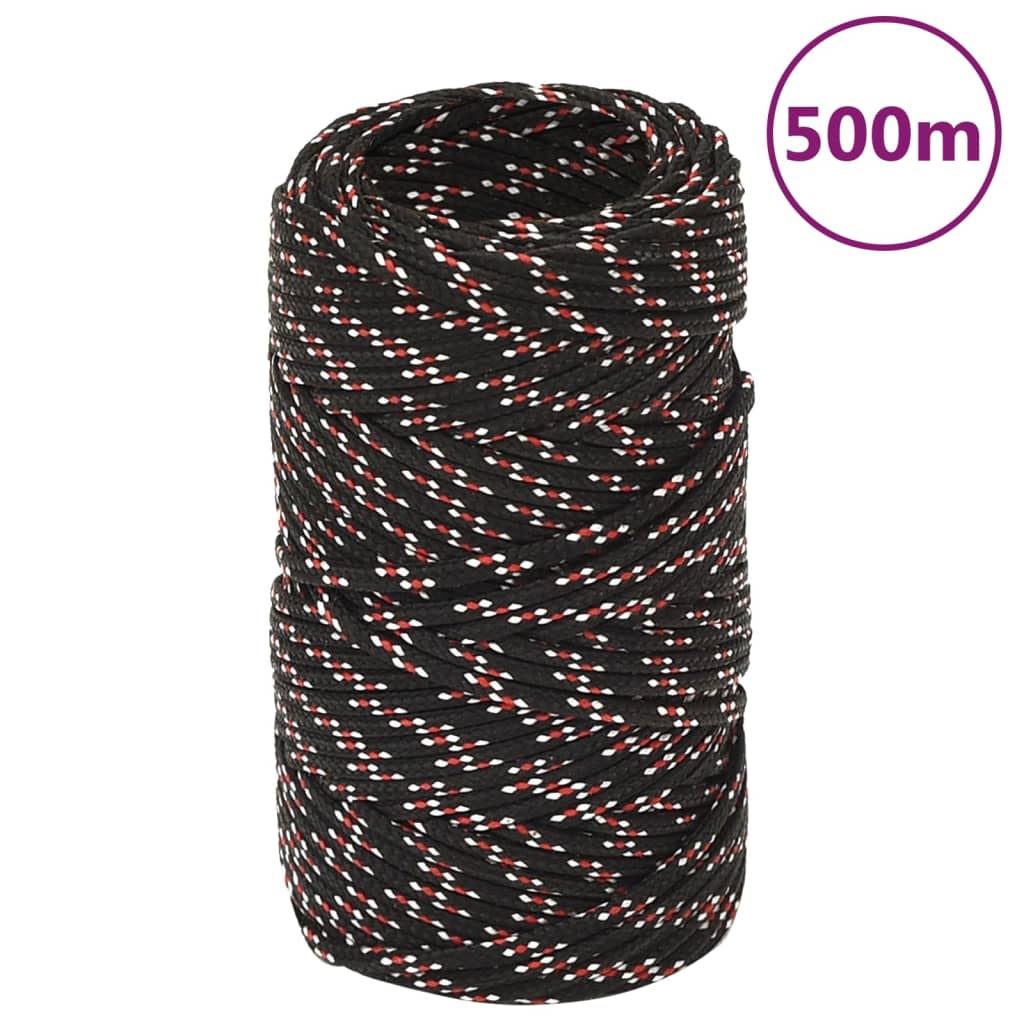 Corda de barco 2 mm 500 m polipropileno preto