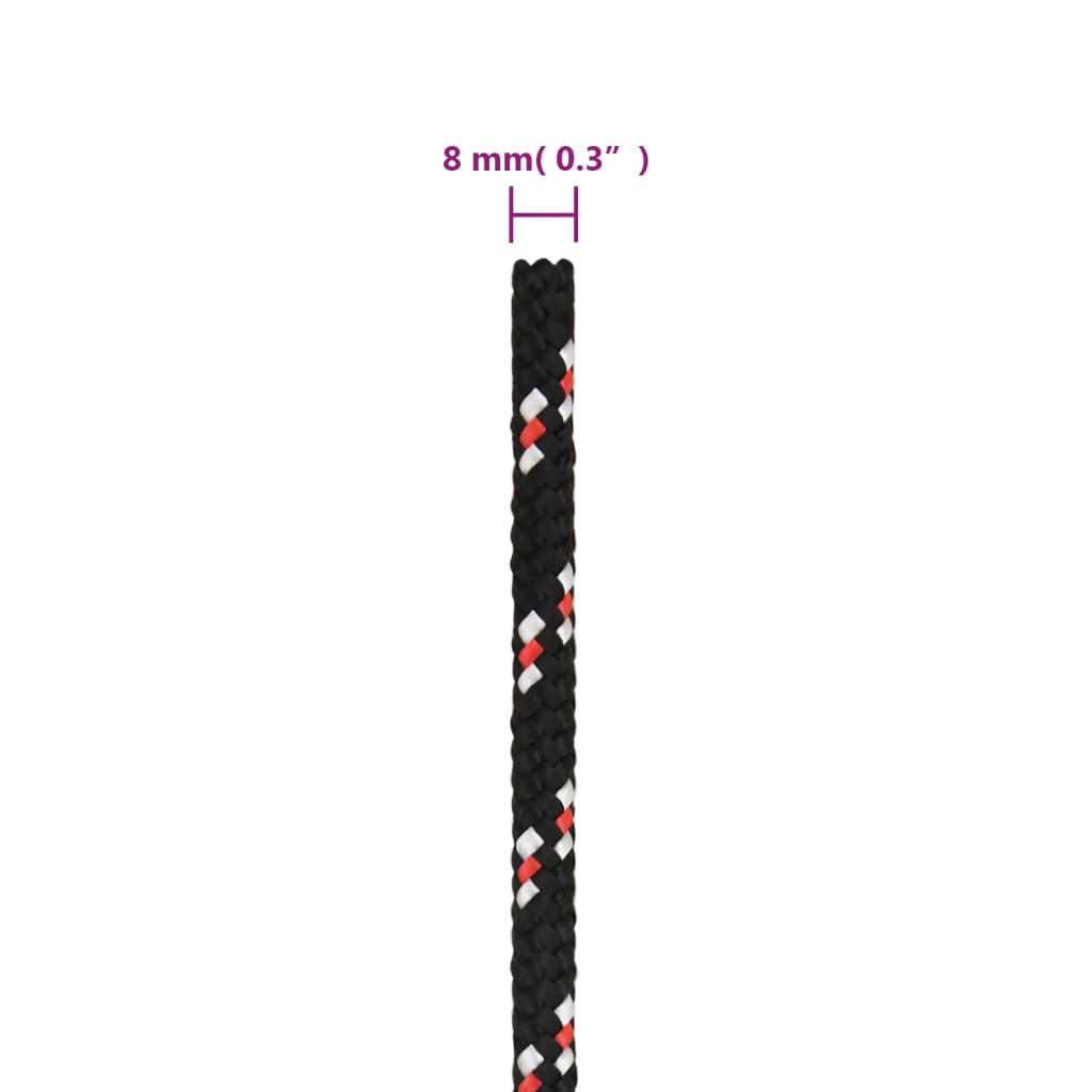 Corda de barco 8 mm 250 m polipropileno preto