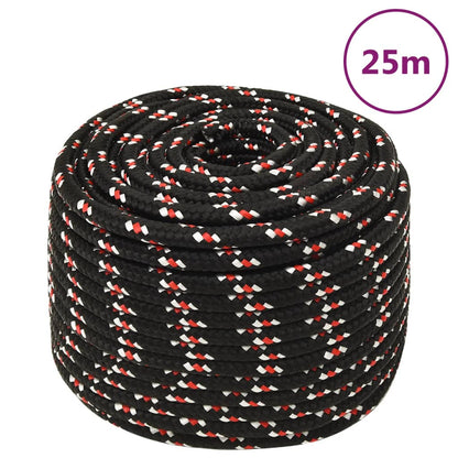 Corda de barco 12 mm 25 m polipropileno preto