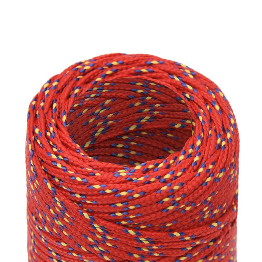 Corda de barco 2 mm 100 m polipropileno vermelho