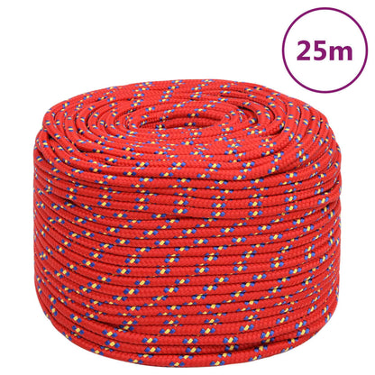 Corda de barco 6 mm 25 m polipropileno vermelho