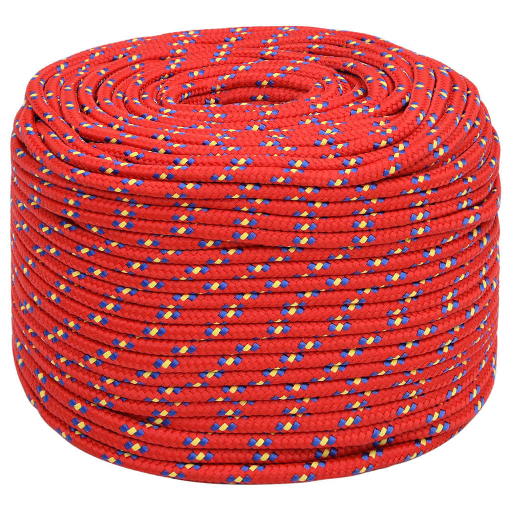 Corda de barco 6 mm 25 m polipropileno vermelho