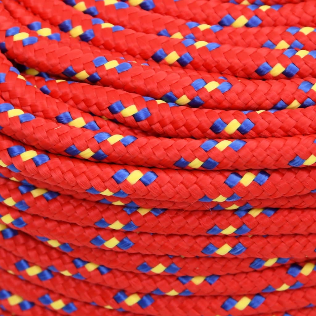 Corda de barco 6 mm 25 m polipropileno vermelho