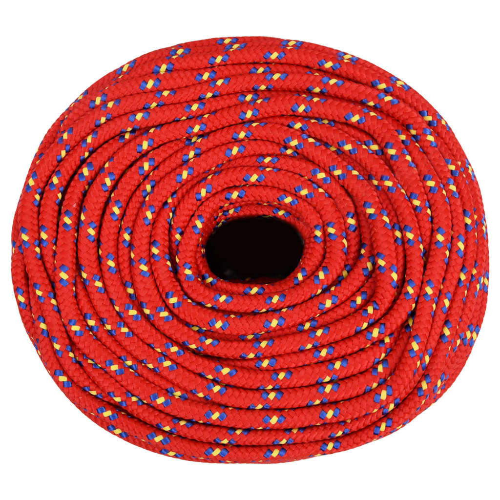 Corda de barco 10 mm 500 m polipropileno vermelho