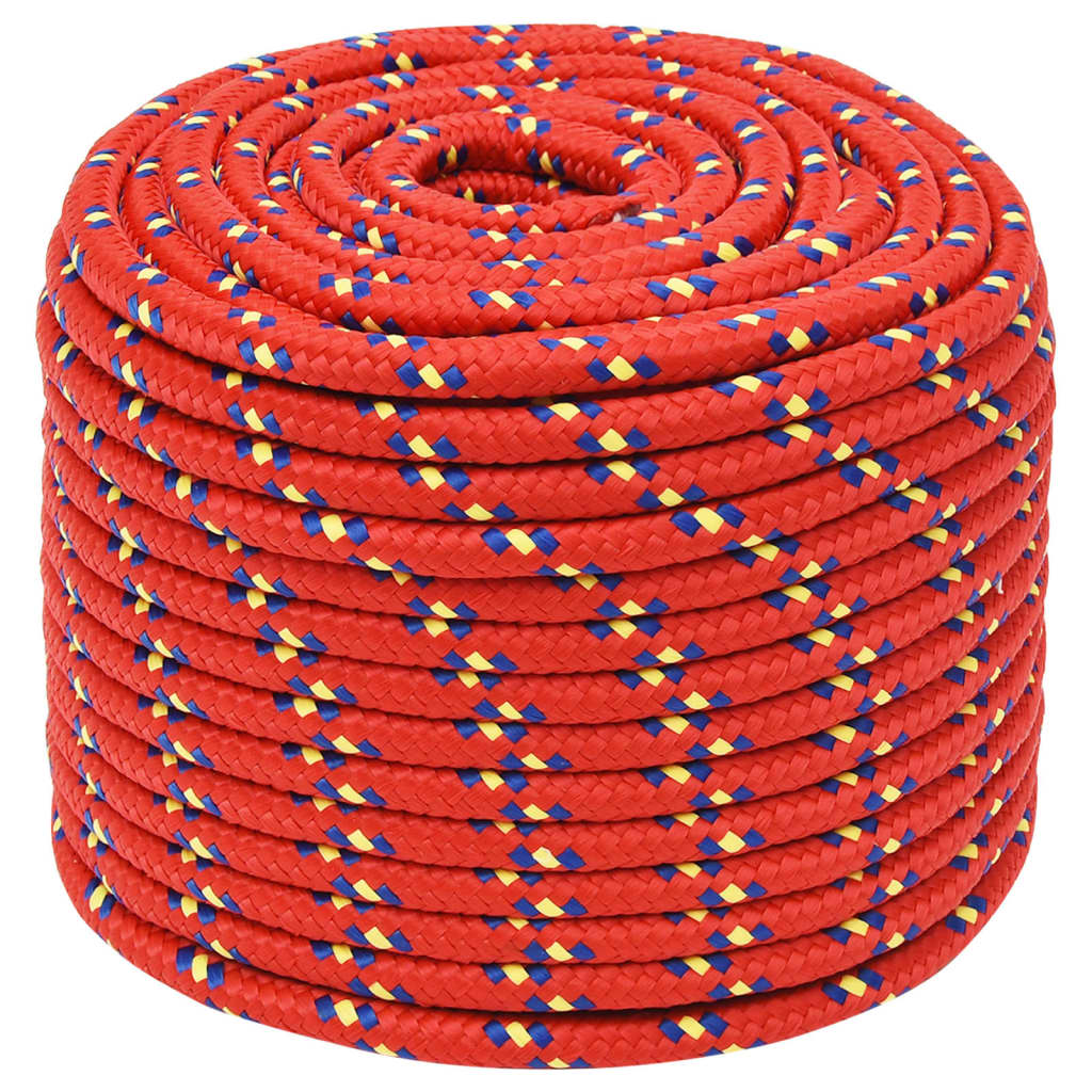 Corda de barco 12 mm 25 m polipropileno vermelho