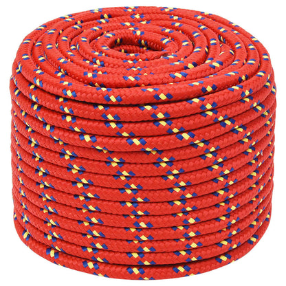 Corda de barco 14 mm 25 m polipropileno vermelho