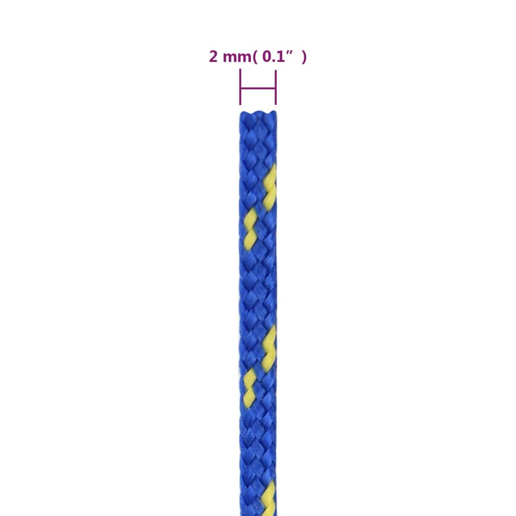 Corda de barco 2 mm 100 m polipropileno azul