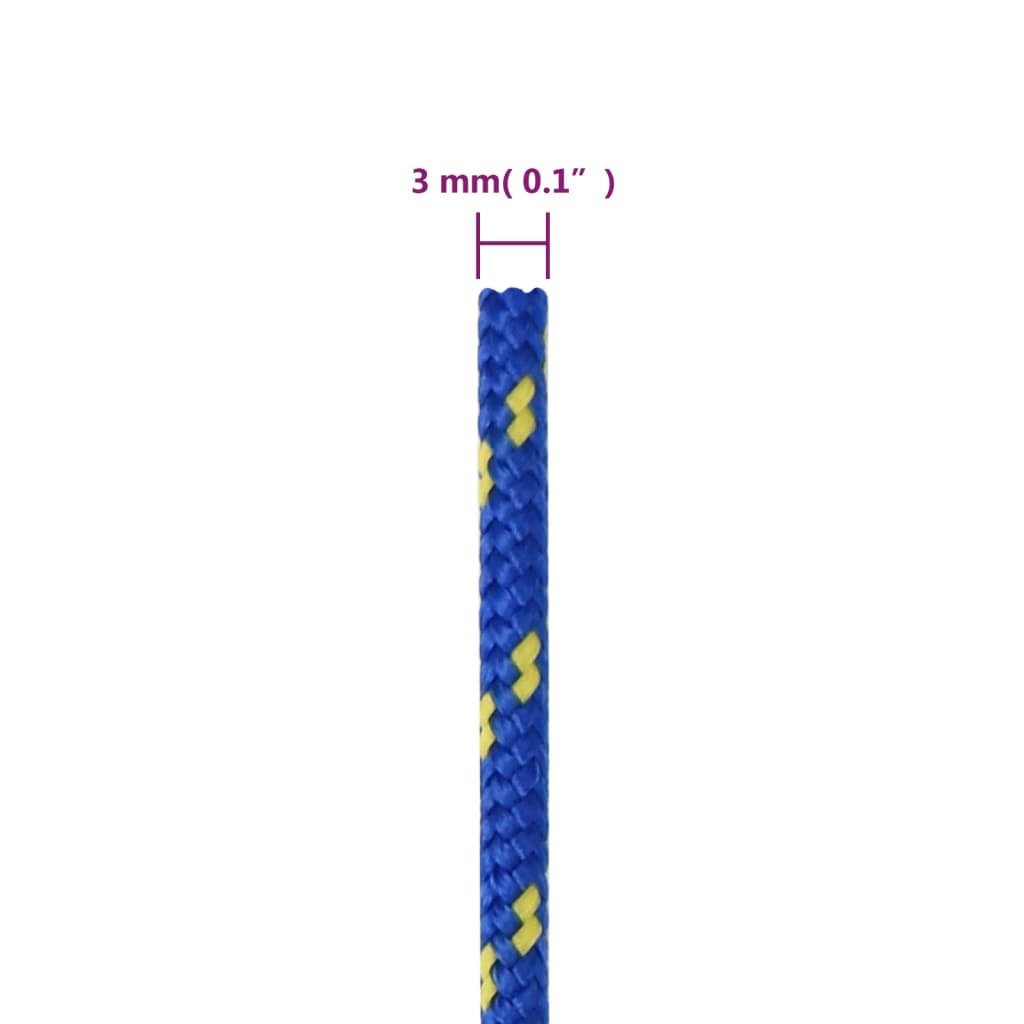 Corda de barco 3 mm 100 m polipropileno azul