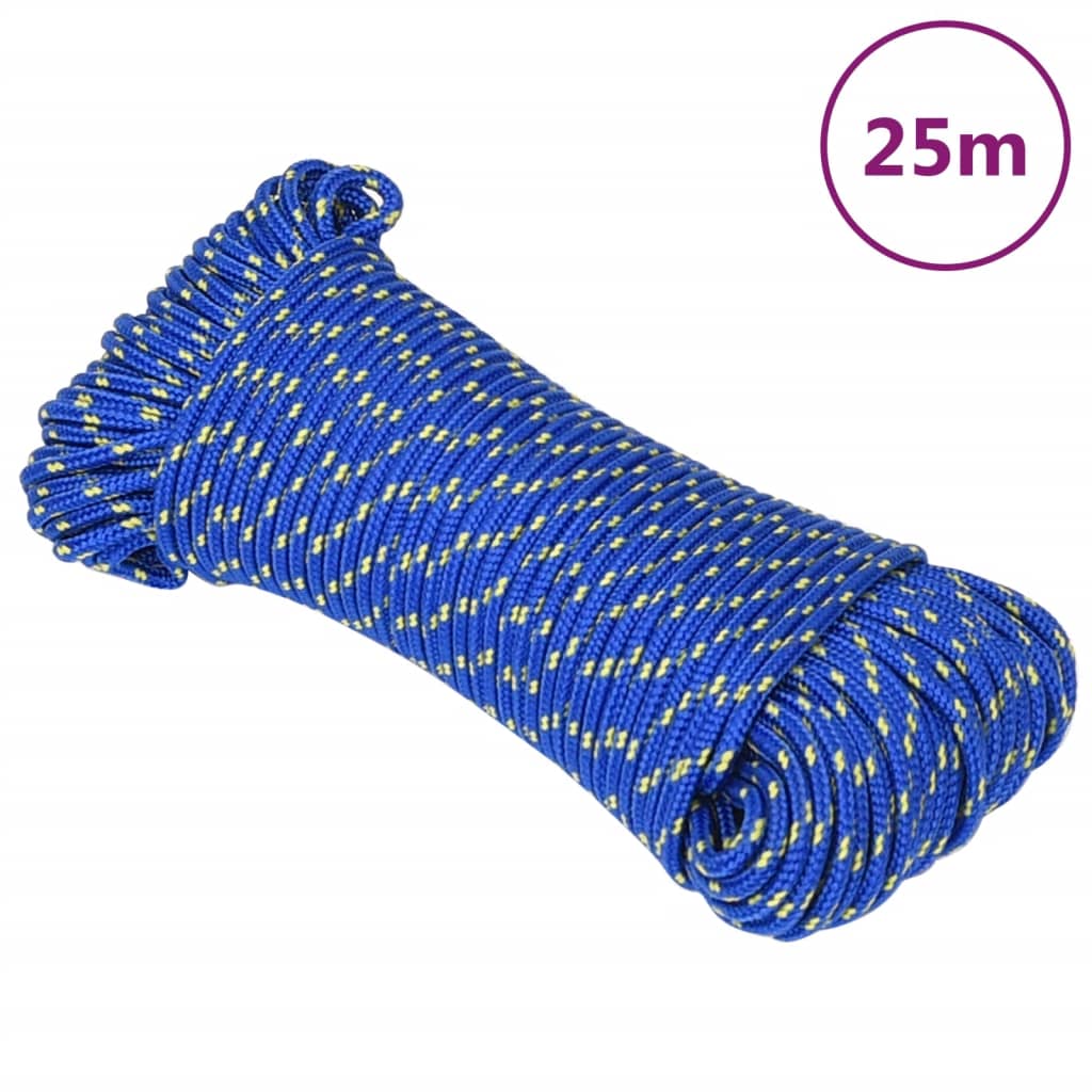 Corda de barco 5 mm 25 m polipropileno azul