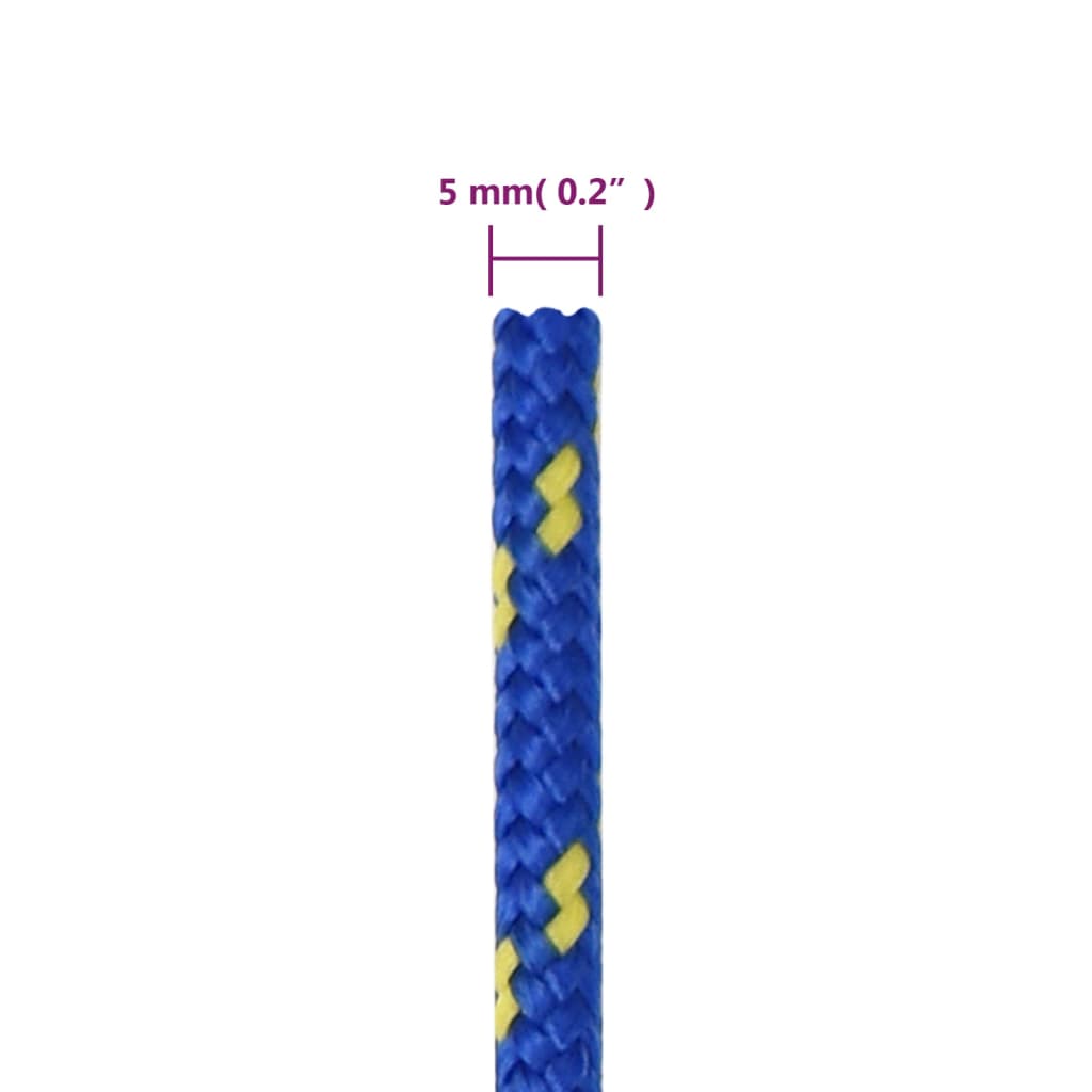 Corda de barco 5 mm 25 m polipropileno azul