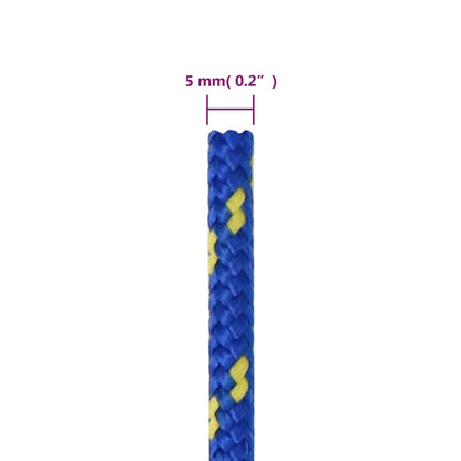 Corda de barco 5 mm 25 m polipropileno azul