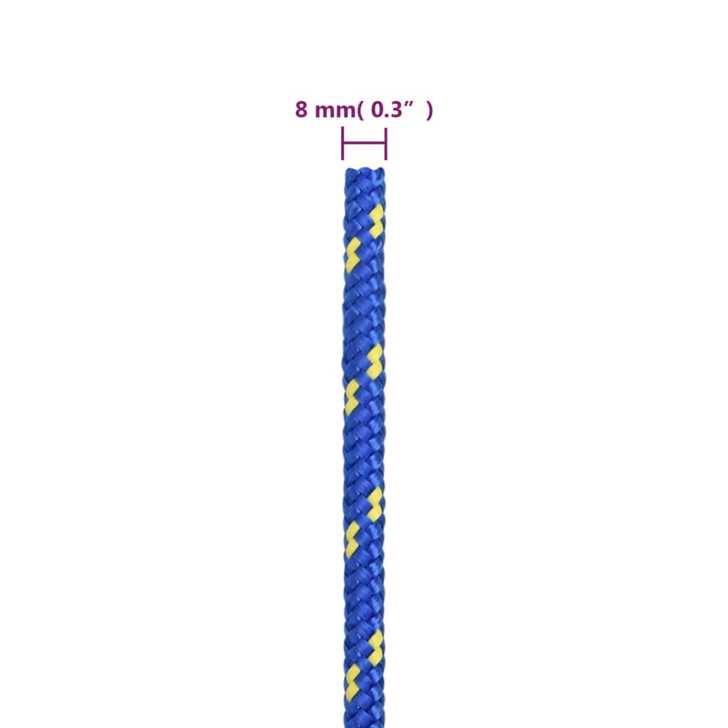 Corda de barco 8 mm 25 m polipropileno azul