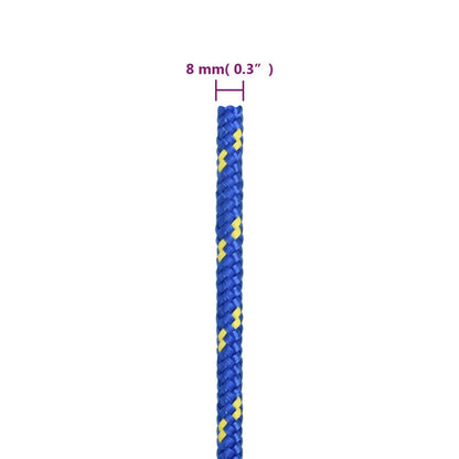 Corda de barco 8 mm 25 m polipropileno azul