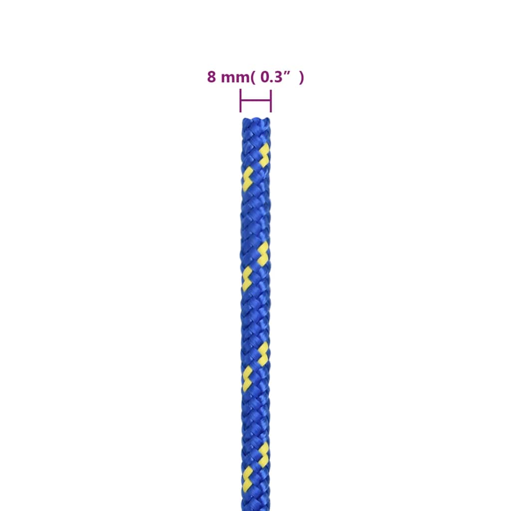 Corda de barco 8 mm 50 m polipropileno azul